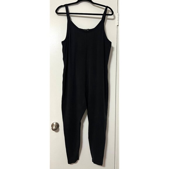 Nike Air Black Spaghetti Strap Pants Jumpsuit Bodysuit Stretchy Athletic Size 1X - Picture 4 of 6